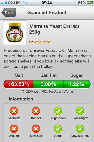 Can I Eat It iPhone App lets you know what is in the Marmite Yeast Extract